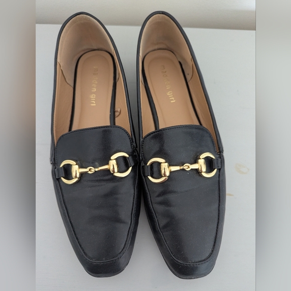 Black Loafer With Gold Horse Bit Size 8.5 - Picture 6 of 6